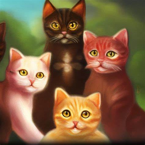 storia natale chatgpt gattini olio su tela